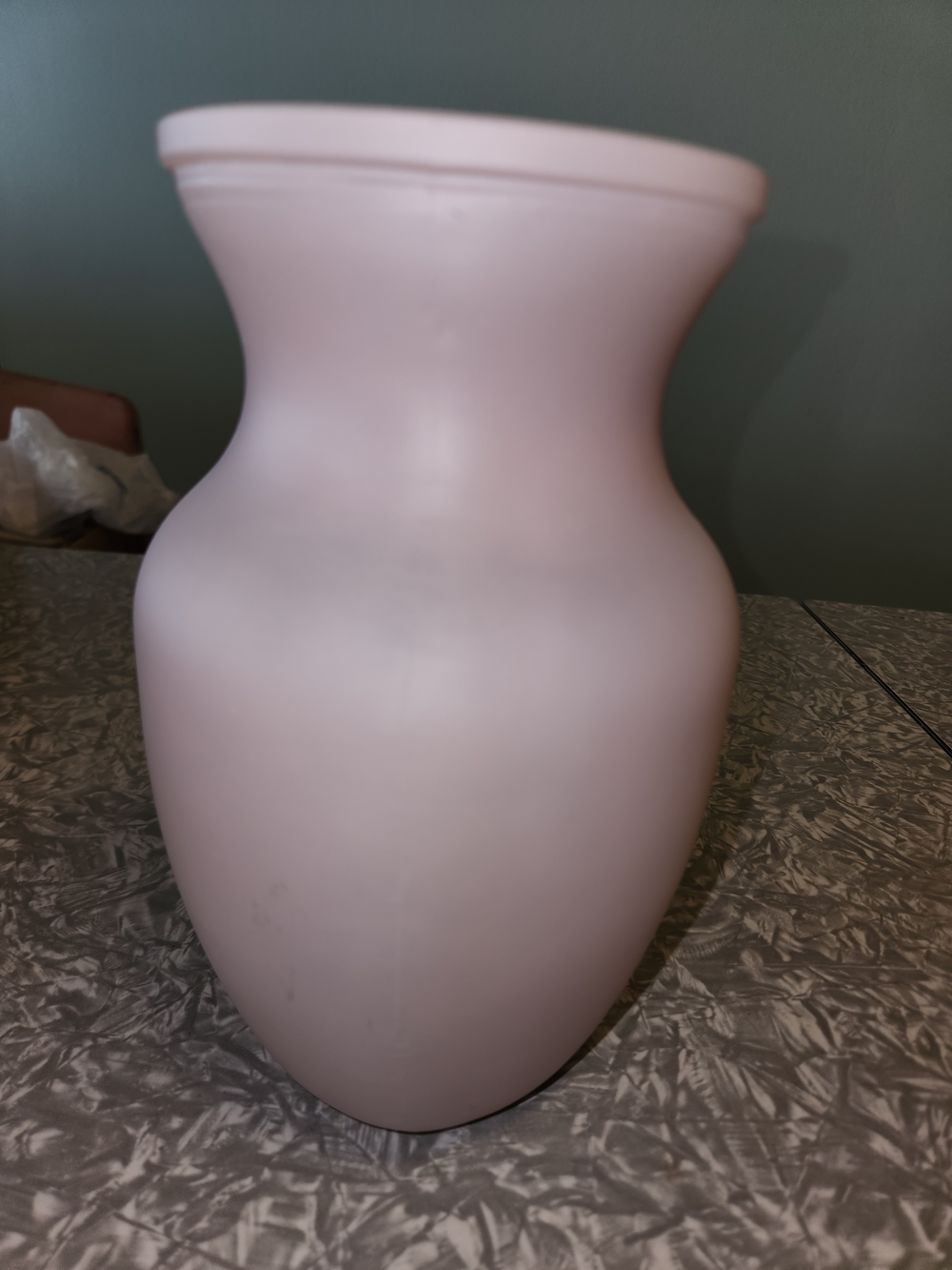 Source Unknown Soft Pink Curved Ceramic Vase Number 34 On Bottom